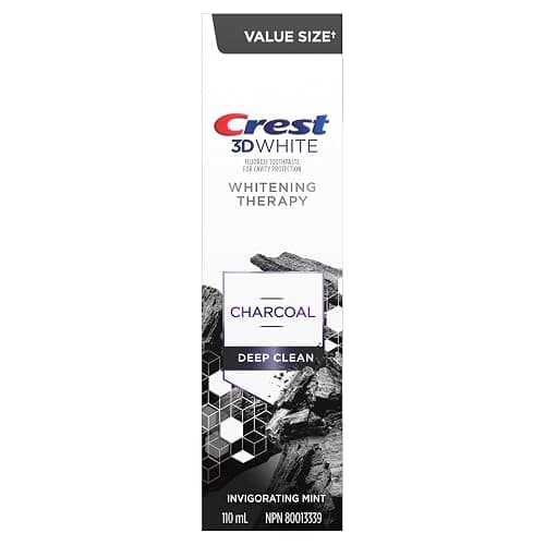 Crest 3D White Charcoal Toothpaste, Whitening Therapy Deep Clean 110mL, Packaging may vary - Image 1