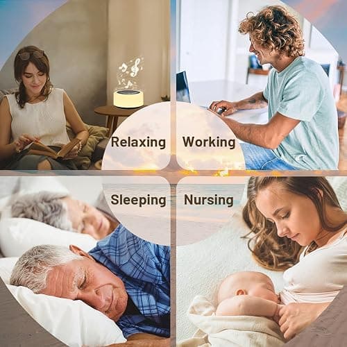 Soother Sleep Sound Machine Night Light White Noise Machine with 30 Soothing Sounds & 12 Color Night Lights for Baby Kids Adults Brown Noise Machine with Timer & Continuous Play for Home Travel Office thumbnail 7