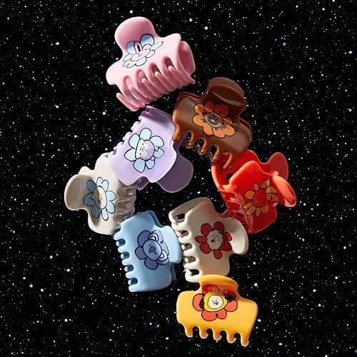 Kitsch BT21 Recycled Plastic Puffy Medium Hair Clips for Women, Medium Claw Clip for Thin & Thick Hair | Ideal Gifts for Women - CHIMMY, 1pc thumbnail 5