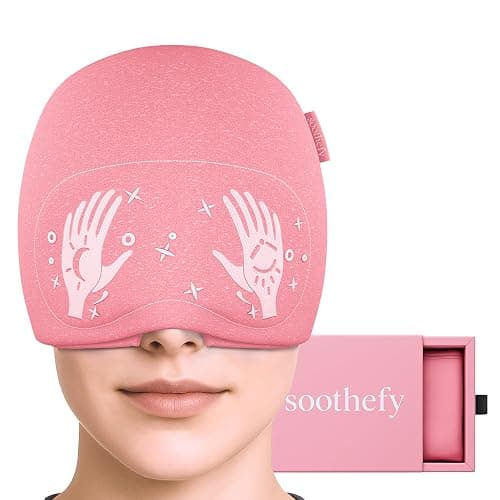 Migraine Relief Cap with Eye Holes - Upgraded 360° Cooling Gel Headache Relief Hat - Ice Mask for Hangover, Stress, Tension - Still Function & Watch TV - Gifts for Women Men - FSA Eligible HSA - Image 1