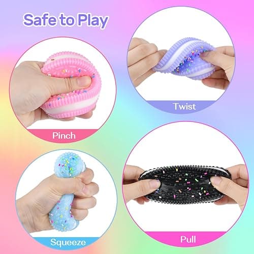 Taba Squishy Fidget Toys,Cookie Taba Squishy Toys,Ultra-Soft Stress Relief Toys for Kids Adult,Sensory Toys with Cute Design,Anxiety Relief Party Favors thumbnail 5