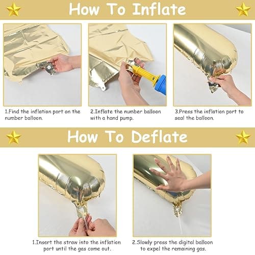80th Birthday Balloons Champagne Gold for Women, 40 Inch Giant Gold Foil Number 80 Balloons Self Inflating, Light Gold Digit 8 & 0 Helium Balloons for Men 80th Anniversary Party Decorations Supplies thumbnail 7