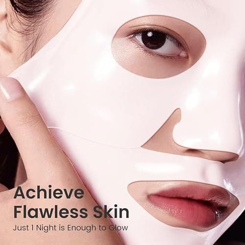 Elvira Bio-Collagen Face Mask - Deep Hydrating Overnight Face Mask, Korean Skincare, Facial Treatments & Masks for Women - Firming and Moisturizing, 4-Pack thumbnail 2