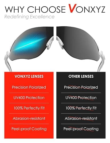 Vonxyz Photochromic Lenses Replacement for Ray-Ban Meta Wayfarer RW4006 50mm Sunglasses - Transition Polarized Option thumbnail 6
