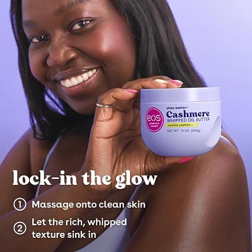 eos Cashmere Whipped Oil Body Butter, Vanilla Cashmere, 72 Hour Weightless Moisture For Dry Skin, Rich Formula and Deep Hydration, Body Care, 10 oz thumbnail 5