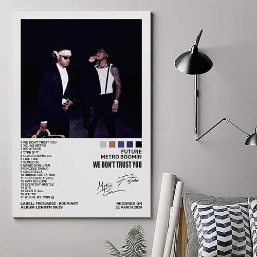 OYWEHECE Metro Boomin & Future Poster Music Poster We Don't Trust You Album Cover Posters for Room Aesthetic Canvas Wall Art Bedroom Decor 12x18inch(30x45cm), Unframe-style-3 thumbnail 6