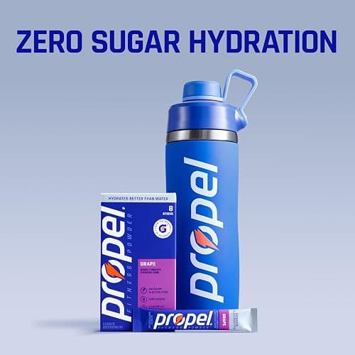 Propel Electrolyte Powder Drink Mix, 3 Flavor Variety Pack, (32 Servings) | Zero Sugar, Enhanced Water Beverage, Gatorade Electrolytes, Vitamins, No Added Colors, No Artificial Flavors, Hydration thumbnail 6