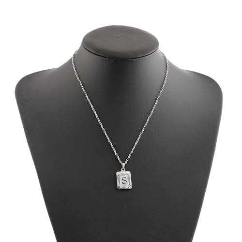 Glimmerst Initial Pendant Necklace 18K Gold Plated Stainless Steel Letter Necklace Personalizd Name Necklace for Women thumbnail 6