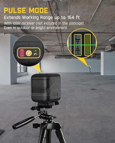 Fanttik D2 Pocket Green Laser Level, 100 ft Self-Leveling Cross Line Laser, Type-C Rechargeable, Rotatable 360 Degree, Pulse Mode, Magnetic Bracket, Carrying Pouch, for Picture Hanging and Home DIY thumbnail 6
