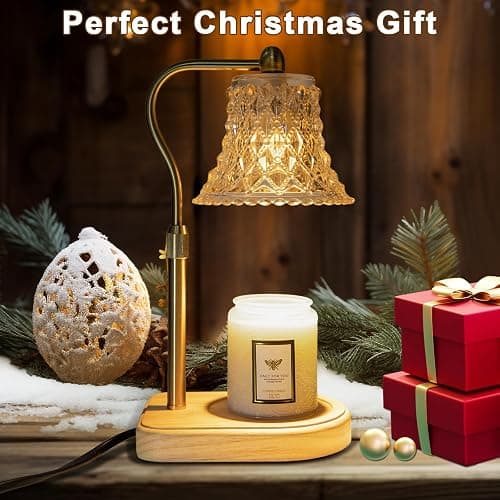Amber Candle Warmer Lamp with Timer, 2/4/8H Adjustable Height, Dimmable for All Scented Jar Candle Sizes, 2 Bulbs thumbnail 9