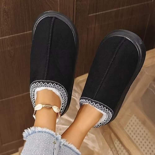 Générique Chaussons d'Hiver Fourrés, Pantoufles Maison Douces pour Femme & Homme, Chaussons d'Intérieur Confortable Antidérapants et Respirants avec Laine Chaud pour la Maison thumbnail 5