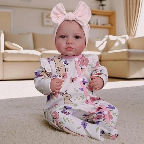 BABESIDE Reborn Baby Dolls - 20-inch Cute Soft Vinyl Realistic Baby Doll Real Life Baby Dolls with Complete Accessories Perfect for Cuddling, Playtime, and Gift Giving thumbnail 7