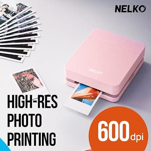 Nelko PP01 Photo Printer, 2x3 Portable Photo Printer, Mini Printer, Pink | Instant Color Inkjet Printer for Smartphone, Sticky-Back Photos, Bluetooth Compatible with iOS & Android, AI App Editing thumbnail 4
