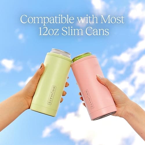 BrüMate Hopsulator Slim Can Cooler Insulated for 12oz Slim Cans | Skinny Can Insulated Stainless Steel Drink Holder for Hard Seltzer, Beer, Soda, and Energy Drinks (Onyx Leopard) thumbnail 6