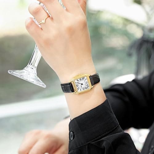 Szaikyri Classic Square Watches for Women with Roman Numerals Ladies Casual Dress Watch thumbnail 5