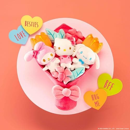 Jazwares Hello Kitty and Friends - 12-inch Plush Special Occasion Bouquet - 9 Plush - Officially Licensed Hello Kitty and Friends Product Ages 6+ thumbnail 7