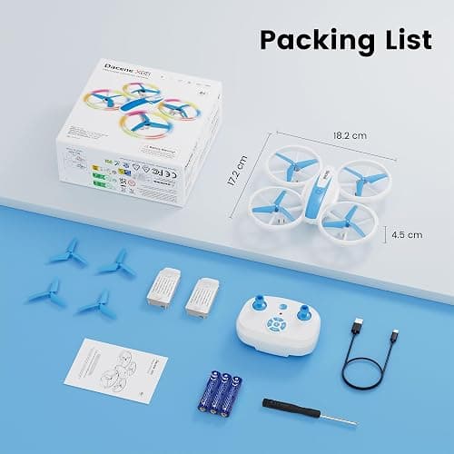 Mini Drone for Kids and Beginners with Fancy LED & Altitude Hold,Birthday Gift for Boys Girls,RC Drone with Propeller Protection,360°Flips,3 Speed Mode,Indoor Outdoor Mini Quadcopter Toy thumbnail 2