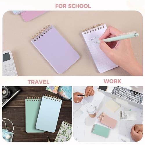 SKYDUE Small Notebooks, Cute 3x5 Pocket Notepads, Mini Spiral Notebook with Lined Pages Nursing School Essentials, School Office Supplies Set Of 8 thumbnail 6