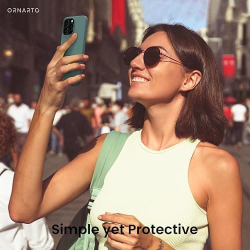 ORNARTO Compatible with iPhone 16 Pro Max Case 6.9",Liquid Silicone 3 Layers Full Covered Soft Gel Rubber Phone Case,Shockproof Protective Cover 6.9 Inch with Anti-Scratch Microfiber Lining-Pine Green thumbnail 6