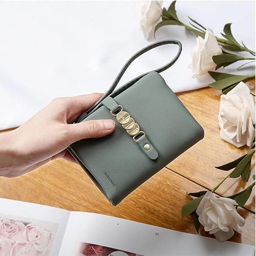 AOXONEL Womens Wallets Small Bifold Wristlet,Ladies Wallets for Card Coin,Change Purse with Wrist Strap | Small, Bifold, Wristlet, Card Coin, with Wrist Strap thumbnail 3