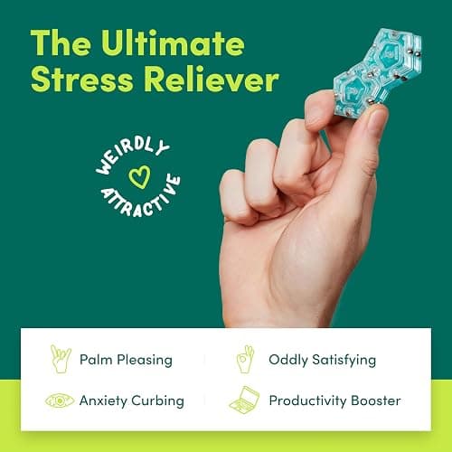 Speks Geode Sphere Magnetic Fidget Toy for Adults & Teens 14+ | Sensory Gadget for Stress Relief and Anxiety, Office Desk Toy Present, Christmas Gift, Holiday Stocking Stuffer | Aqua, 12-Piece Set - Aqua thumbnail 3