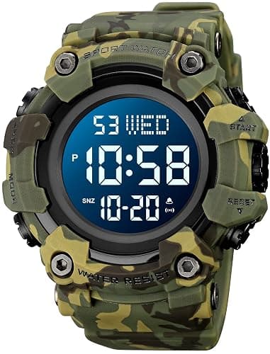 Gosasa Men Sport Watch Countdown Stopwatch Watch Mens Wrist Watch Waterproof LED Electronic Digital Male Watch 12/24 Hour Multifunctional Watch thumbnail 2