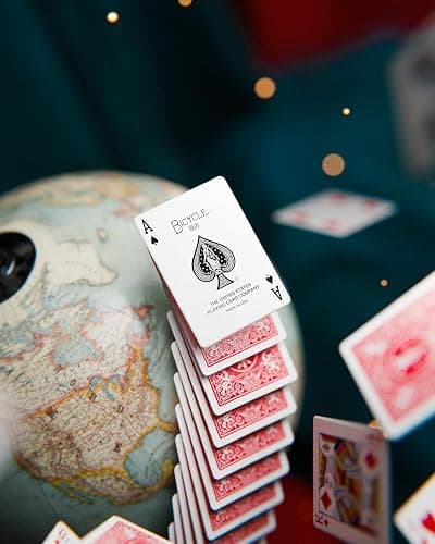 Bicycle Rider Back Playing Cards, Standard Poker Size Deck of Cards, Red & Blue (2 Pack), Classic Cards, Blackjack, Family Game Night & Card Games, Fun for All Ages | Air Cushion Finish, Over 140 years of trusted quality, Perfect for poker and blackjack, 52 cards plus 2 Jokers thumbnail 8