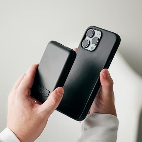 Ridge Magnetic Power Bank Fast Charging - Compatible with MagSafe - Portable Charger Power Bank - with Built in Cable and Wireless Charging, 5-in-1 Charging & Magnetic Attachment (Matte Black) thumbnail 7