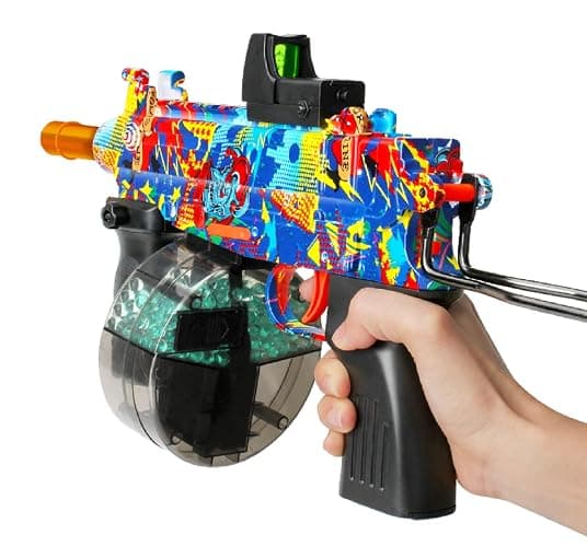 Electric Gel Ball Blaster, Full Auto Electric Splatter Ball Toys, 12 Rounds Per Seconds with Rechargeable Batteries, Line, Goggles Outdoor Team Game Toy Christmas Birthday Gift for Boys Girls Kids thumbnail 8