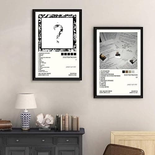 Sumooa 2 PCS Xxxtentacion Poster Rapper Music Album Cover Für Zimmer, Ästhetische Leinwand-Wandkunst, Schlafzimmer-Dekor 12x18inch(30x45cm) thumbnail 3