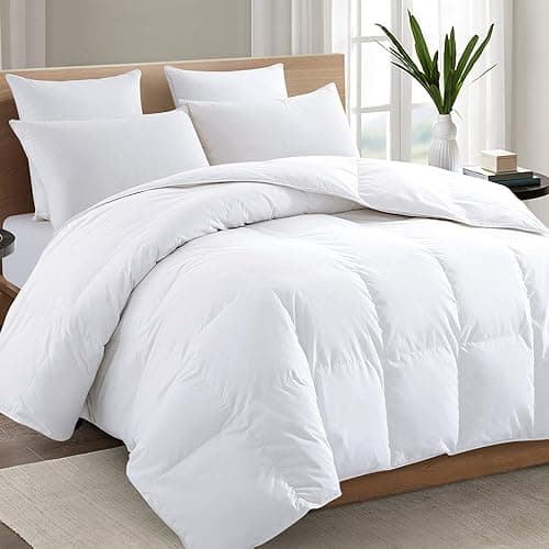 TEXARTIST Premium 2100 Series Full Comforter All Season Breathable White Comforter Soft 4D Spiral Fiber Quilted Down Alternative Duvet with Corner Tabs Luxury Hotel Style (82"x86") - Image 1