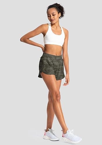 Soothfeel Womens Running Shorts with Zipper Pockets 3"/5" High Waisted Athletic Gym Workout Shorts for Women with Liner thumbnail 5