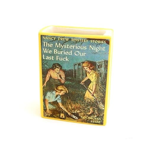 Nancy Drew Parody Book Shaped Pencil Container, decoupaged, Mature Language - Image 1