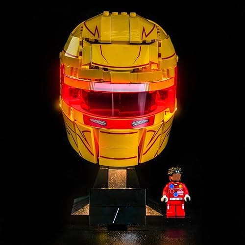 BRICKSHINING LED Lighting Compatible with LEGO 43022 Scuderia Ferrari HP Lewis Hamilton Helmet - JUST Lights,Light Kit Compatible with LEGO 43022,NOT Included The Model thumbnail 7