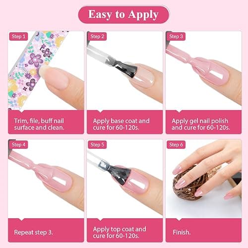 VANREESA 42 Pcs Gel Nail Polish Kit with U V Light 24 Colors Gel Polish Nail Set Glossy & Matte Top Coat Complete Nail Kit with Manicure Tools for All Seasons Gifts for Women Girls thumbnail 7