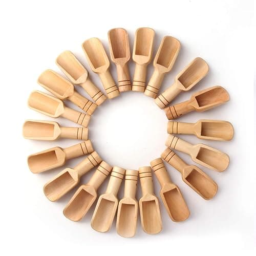 30PCS Mini wooden spoon Set For Mini bath salt, candy , washing powder Baby Spoon（3 inches long）by sansheng - Image 1