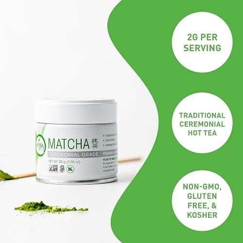 Aiya Authentic Japanese Premium First Harvest Ceremonial Grade Matcha Green Tea Powder - Vegan-Friendly, Zero Sugar, Gluten-Free - 30g Tin thumbnail 4