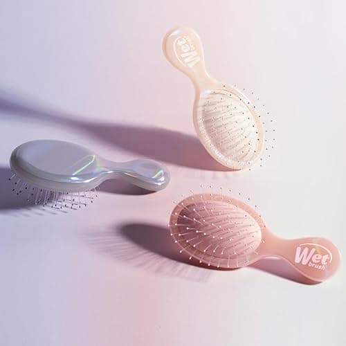 Wet Brush Mini Detangler Hair Brush, Cream (Iridescence Icon), Detangling Travel Hairbrush, Ultra-Soft IntelliFlex Bristles Glide Through Tangles with Ease, Pain-Free, All Hair Types, Limited Edition thumbnail 13