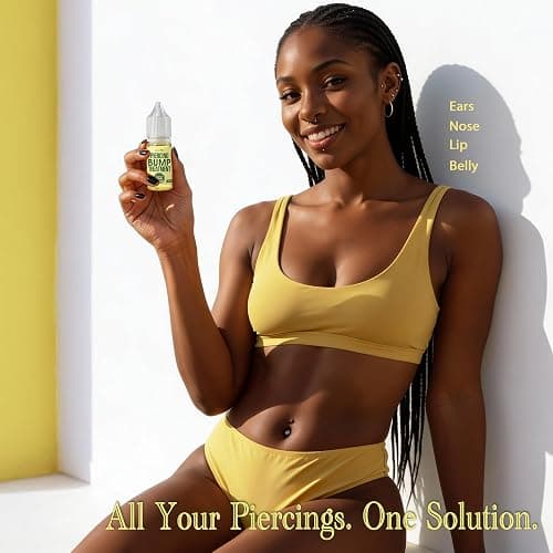 BodyJ4You Keloid Bump Removal Oil - Piercing Aftercare Shrinking Drops - Nose Ear Septum Belly Cartilage Scar Treatment Piercing Bump Solution - Tea Tree Jojoba Essential Oils Keloid Care (Pack of 2) thumbnail 6