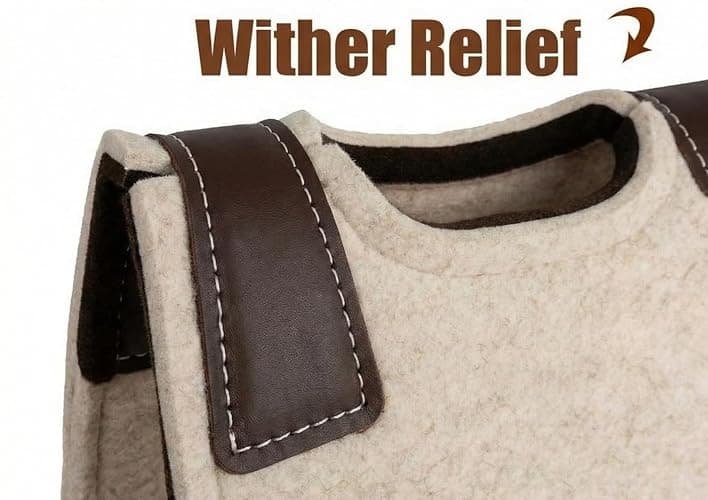 Southwestern Equine OrthoRide Made in USA Premium All Wool Build up, Saddle Pad Western, Classic Contour Saddle Pad, Ortho Pad Horse Saddle Pad, Saddle Blanket, 30x30 & 31x32 thumbnail 5