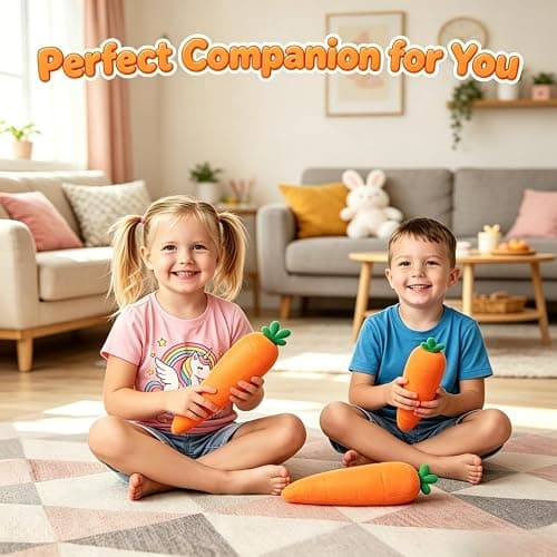 13in Giant Carrot Squishy, Jumbo Big Cute Realistic Carrot Stress Ball Slow Rising Stress Cute Fruit Squeeze for Anxiety Stress Party Favors thumbnail 2