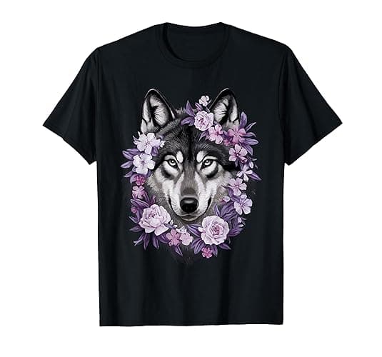 Cute Wolf Art for Women Girls Wof Pack Wolves Wolf Lover T-Shirt - Image 1