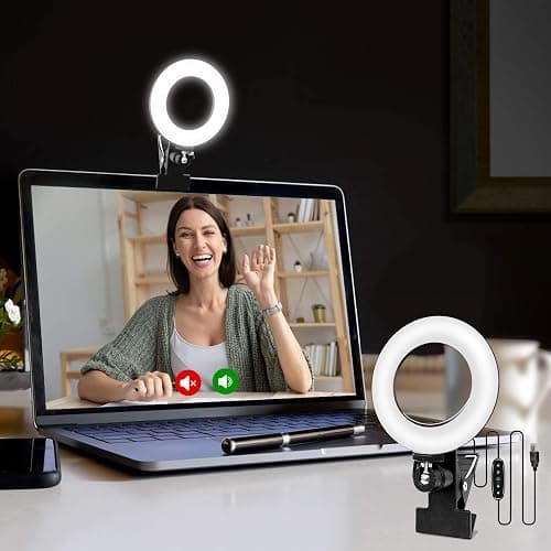 Cyezcor Video Conference Lighting Kit, Ring Light for Monitor Clip On,for Remote Working, Distance Learning,Zoom Call, Self Broadcasting and Live Streaming, Computer Laptop Video Conferencing - Image 1