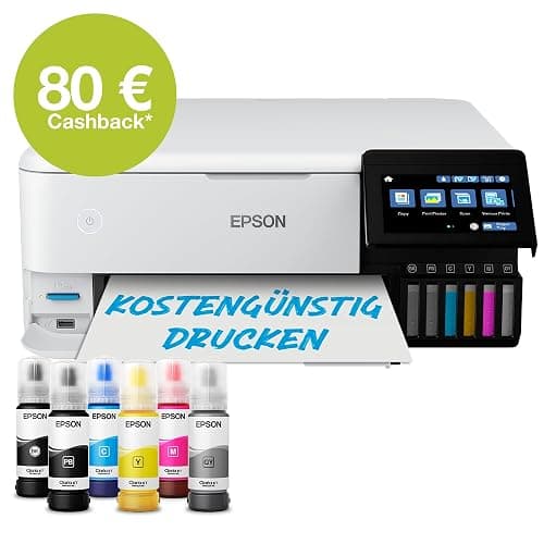 Epson EcoTank ET-8500 Tintentankdrucker | Fotodruck | 6-Farb-Tintensystem | WLAN | A4 | Drucken, Kopieren, Scannen | 10.9 cm Touchscreen | Duplexdruck | hinterer Papiereinzug thumbnail 3