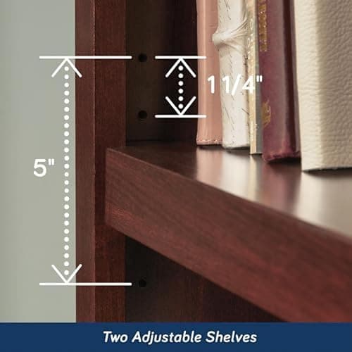 Sauder Miscellaneous Storage 3-Shelf Bookcase/ Book shelf, Select Cherry finish - Select Cherry Finish thumbnail 6