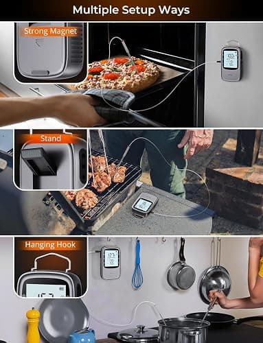 Govee Bluetooth Meat Thermometer, Digital Wireless Meat Thermometer for Smoker Oven, Smart Grill Thermometer with Dual Probes, 230ft Remote Monitor Cooking Thermometer for BBQ Kitchen Rotisserie thumbnail 7