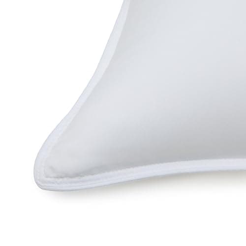 Amazon Basics Down Alternative Bed Pillows, Medium Density For Back and Side Sleepers, King, 2-Pack, White, 36 in L x 20 in W thumbnail 5