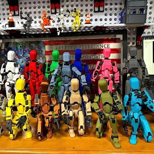 (Assembly Completed) Titan13 Action Figure Set,Upgrade Lucky Robot 13 Action Figures,3D Printed Multi-Jointed Movable,Nova 13 Action Figure for Collectors Desktop Decorations (Assembly completed-9pcs) thumbnail 8