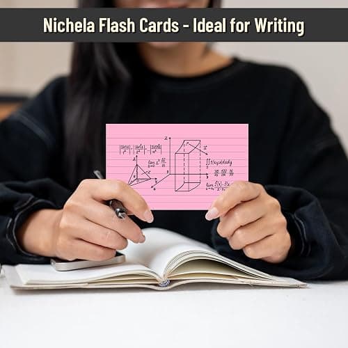 300 Count Index Cards 3 x 5 Inch Ruled Pink Index Cards, Flash Cards College Ruled for Office School Supplies and Home Organization, Durable Study To Do List Note Cards with Ruled Lines thumbnail 5