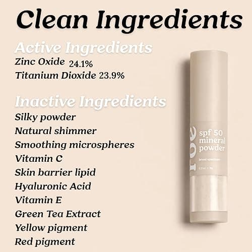 Roe Wellness- SPF 50 Powder Sunscreen Mineral-Based, Non-Toxic Brush-on For Kids, Adults & Babies | For Scalp, Face & Body (Reef Safe) thumbnail 9
